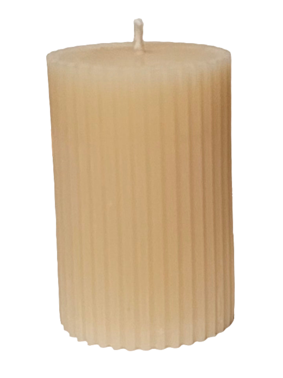 natural soy pillar, unscented, natural color, charm accent, small pillar SM PIllar-3" tall by 2.5" wide