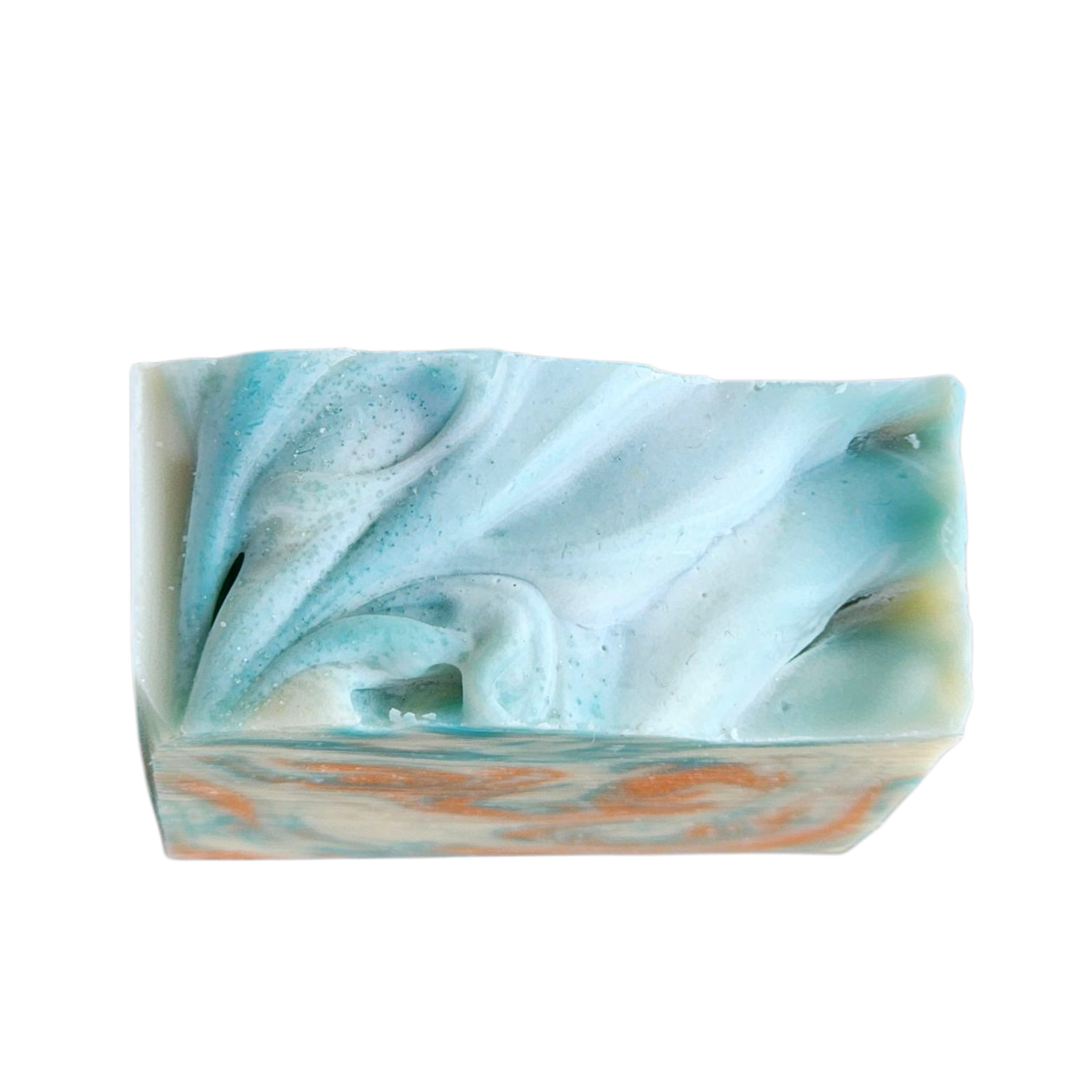 Handmade soap bar, top view, natural soap, Orange Ginger