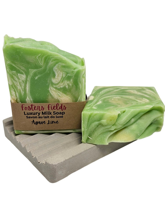 Handmade Agave Lime Soap, Green and White swirls
