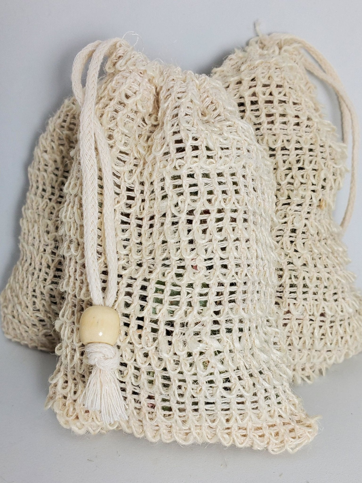 soap sac with soap chunks included