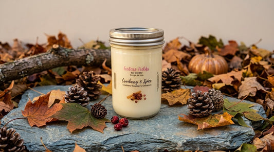 Fosters Fields Soy Candles for fall, read a blog about candle care, and what to do with your jar after. Repurposing 