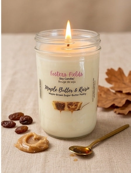 Maple Butter and Raisin Natural Soy Candle
