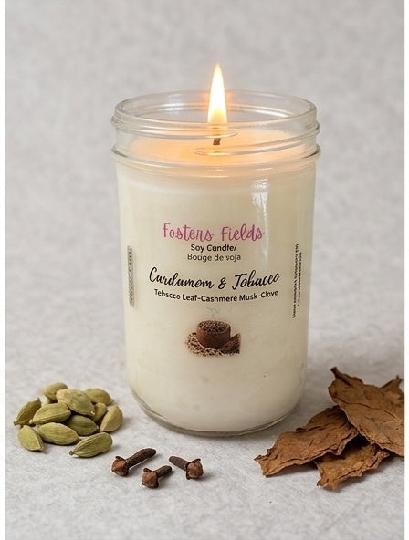 Cardamom and Tobacco Natural Soy Candle