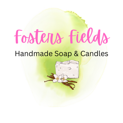 Handmade Soap, Fosters Fields Soaps, Green, Pink, Ontario Made Soap, Bath and Body Soy Candle