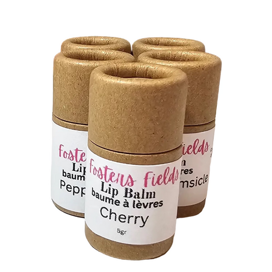 Natural Lip Balm Cherry, eco friendly push up tube kraft
