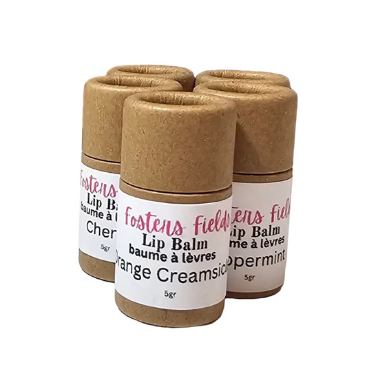 natural lip balm in a push up tube, orange creamsicle
