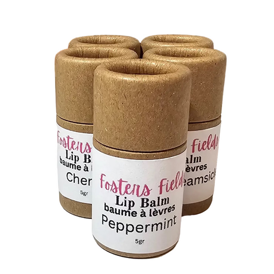 Natural lip balm peppermint, eco friendly push up tube kraft
