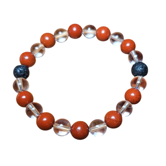 Agate and Quartz Bracelet