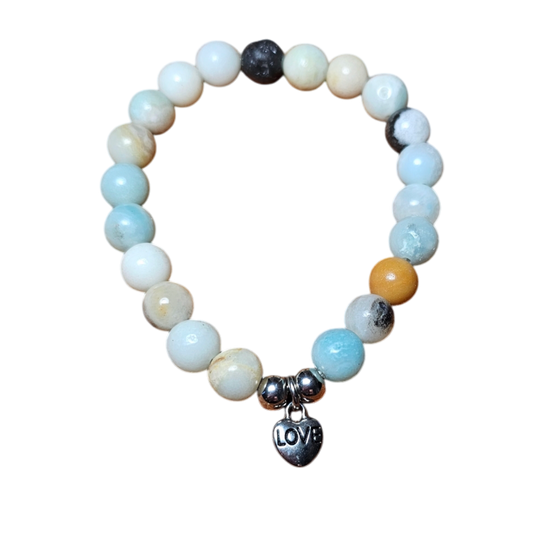 Amazonite and Lava Bracelet