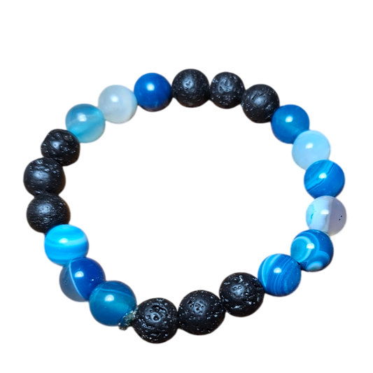 Agate and Lave Bracelet