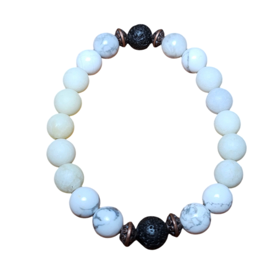 Jasper and Howlite Bracelet