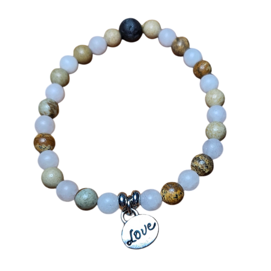 Quartz and Jasper Bracelet