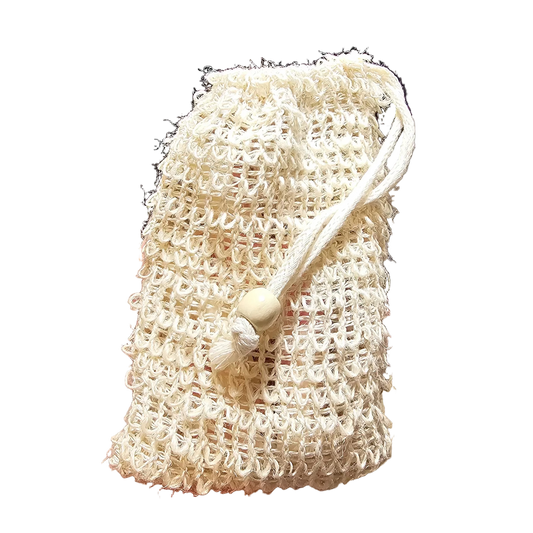 sissal woven soap sack with soap ends surprise