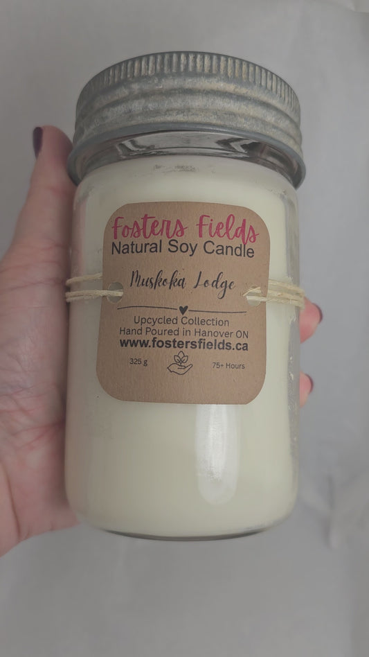 Upcycled Soy Candle Muskoka Lodge