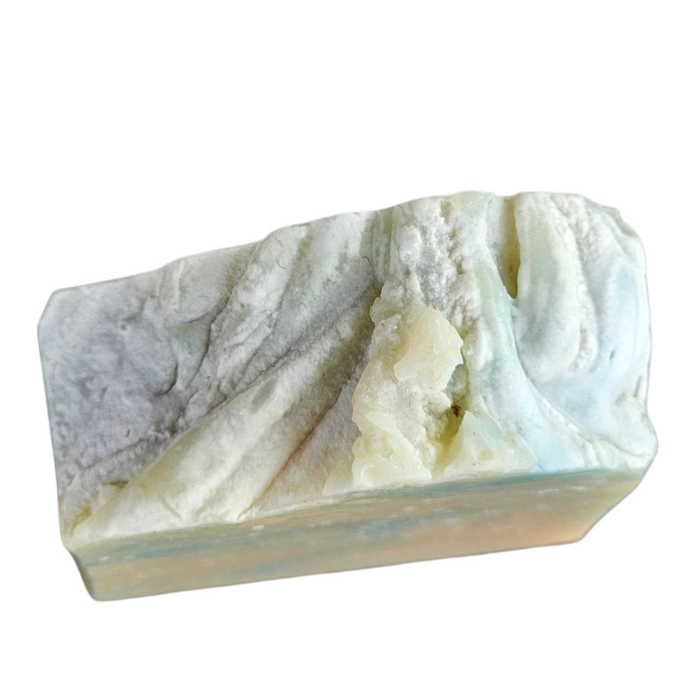 Marble-patterned soap bar on a white background, Perfec Storm Beer Soap Handmade Soap bar