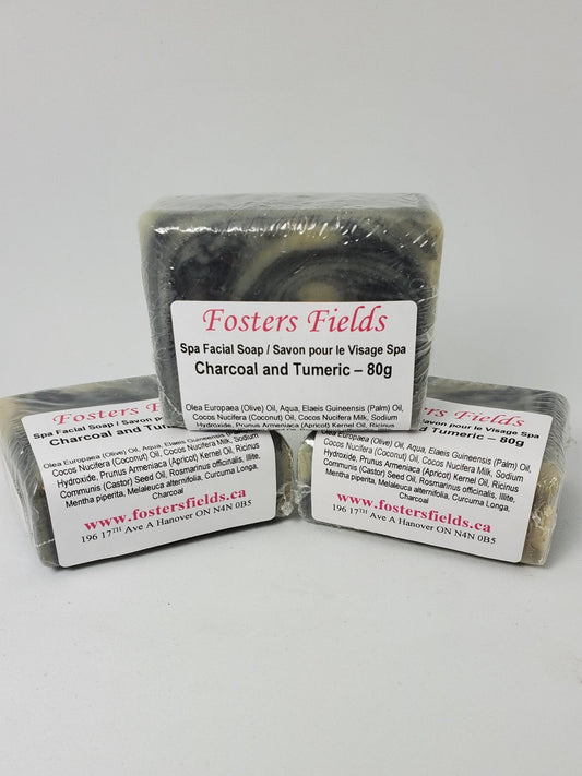 Charcoal and Turmeric Facial Soap - FostersFields